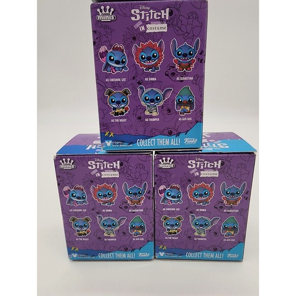 Disney Funko Minis Stitch in Costume Lot of 3 Stitch Sebastian Gus Gus Simba - Picture 6 of 6